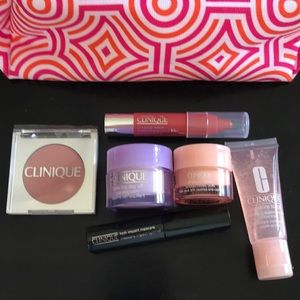 Clinique sample bag with a Jonathan Adler bag